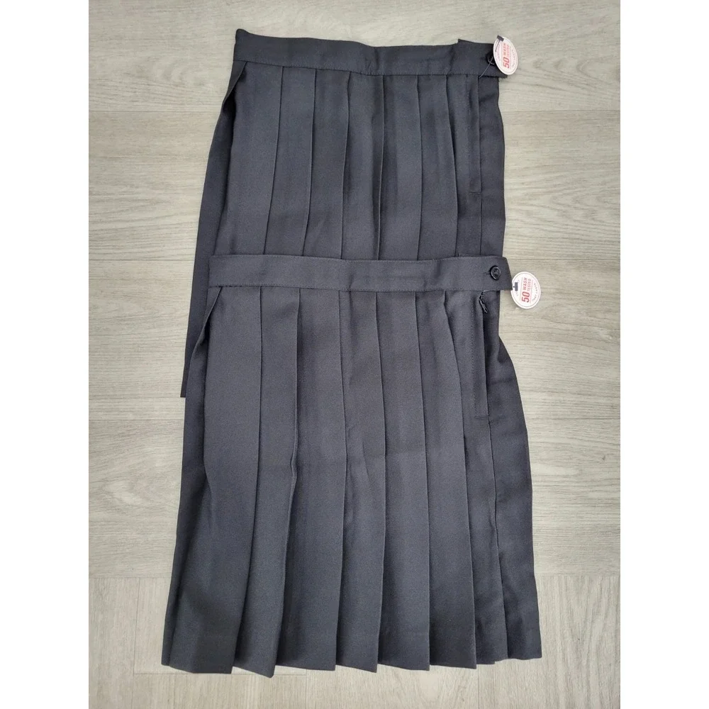 2-Pack NWT French Toast Girls Size 6 Black Pleated School Uniform Skirts